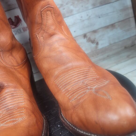 Tony Lama 5084 Men Size 7.5 USA Distressed Brown Western Cowboy Boots main image 13